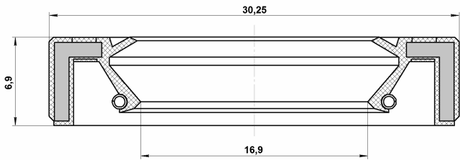 95GAY-18300707R - OIL PUMP SEAL 16.9X30.25X6.9X6.9