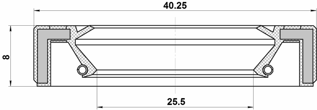 95GAY-27400808L - OIL PUMP SEAL 25.5X40.25X8X8
