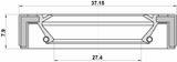 95GAY-29370808C - DRIVE SHAFT OIL SEAL 27.4X37.15X7.9X7.9