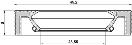 95GAY-30450808X - DRIVE SHAFT OIL SEAL 28.55X45.2X8