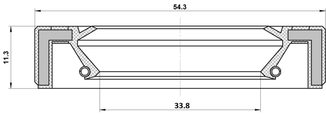95GAY-35541111R - OIL SEAL TRANSAXLE CASE 33.8X54.3X11.3X11.3
