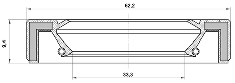 95GAY-35621010C - DRIVE SHAFT OIL SEAL 33.3X62.2X9.4