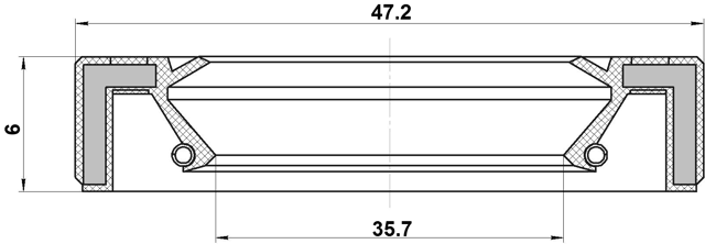 95GAY-37470606C - DRIVE SHAFT OIL SEAL 35.7X47.2X6X6