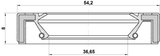 95GAY-38540808X - DRIVE SHAFT OIL SEAL 36.65X54.2X8