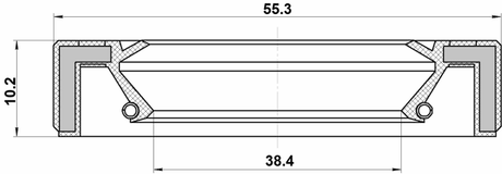95GAY-40551014C - DRIVE SHAFT OIL SEAL 38.4X55.3X10.2X14