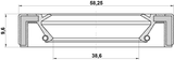 95GAY-40581010X - DRIVE SHAFT OIL SEAL 38.6X58.25X9.6