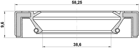 95GAY-40581010X - DRIVE SHAFT OIL SEAL 38.6X58.25X9.6