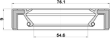 95GAY-56760909C - DRIVE SHAFT OIL SEAL 54.65X76.1X9X9