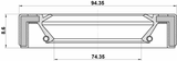 95GAY-76940909L - CRANKSHAFT SEAL 74.35X94.35X8.6X8.6