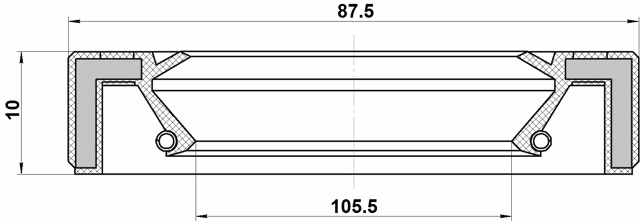 95GAY-891051010L - DRIVE SHAFT OIL SEAL 87.5X105.5X10X10