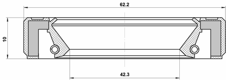95GBY-44621010L - OIL SEAL TRANSAXLE CASE 42.3X62.2X10X10