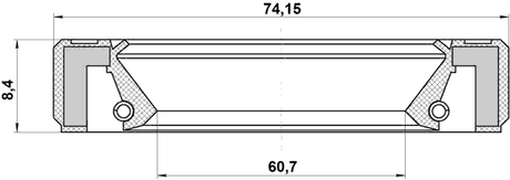 95GBY-62740808R - DRIVE SHAFT OIL SEAL 60.7X74.15X8.4X8.4