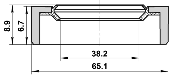 95GCW-40650709R - OIL SEAL TRANSAXLE CASE 38.2X65.1X6.7X8.9