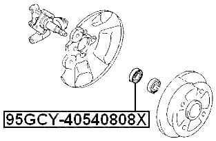 95GCY-40540808X - OIL SEAL REAR HUB 38.4X54.1X8X8