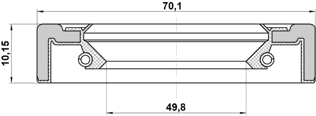 95GCY-51701010X - OIL SEAL REAR HUB 49.8X70.1X10.15X10.15