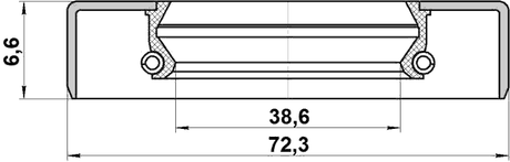 95GDY-40720707X - DRIVE SHAFT OIL SEAL 38.6X72.3X6.6