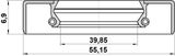 95GDY-41550707X - OIL SEAL REAR HUB 39.85X55.15X6.9X6.9