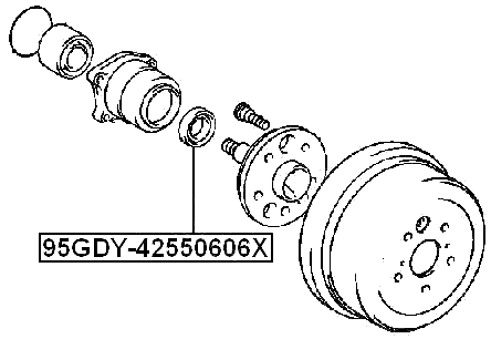 95GDY-42550606X - OIL SEAL REAR HUB 40.6X55.1X5.9X5.9