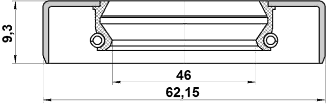 95GDY-48620909X - OIL SEAL REAR HUB 46X62.15X9.3