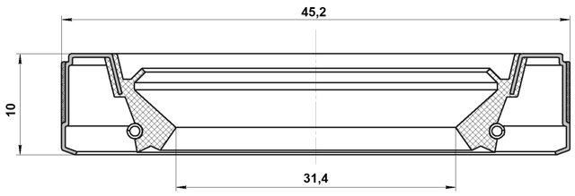 95GEY-33451010X - DRIVE SHAFT OIL SEAL 31.4X45.2X10
