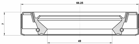 95GEY-51660707R - OIL SEAL TRANSAXLE CASE 49X66.25X7X7.3