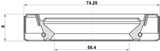 95GEY-60740808C - DRIVE SHAFT OIL SEAL 58.4X74.25X8X8