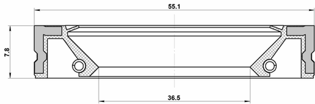 95GFZ-38550808R - OIL PUMP SEAL 36.5X55.1X7.8X7.8
