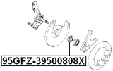 95GFZ-39500808X - OIL SEAL REAR HUB 37.7X50.5X8.6X8.6