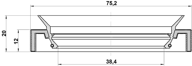 95HAS-40751220L - DRIVE SHAFT OIL SEAL 38.4X75.2X12X20