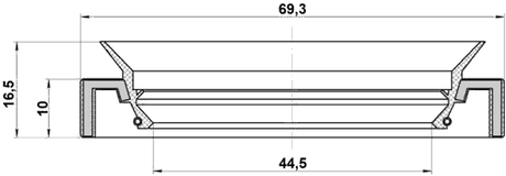 95HAS-46691016C - DRIVE SHAFT OIL SEAL 44.5X69.3X10X16.5
