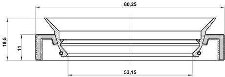95HAS-55801118C - DRIVE SHAFT OIL SEAL 53.15X80.25X11X18.5