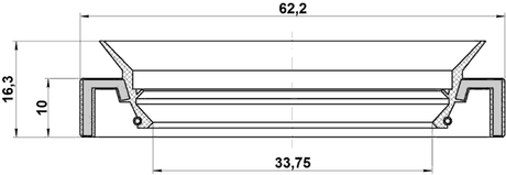 95HAY-35621016X - DRIVE SHAFT OIL SEAL 33.75X62.2X10X16.3