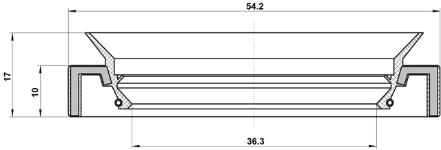 95HAY-38541017R - DRIVE SHAFT OIL SEAL 36.3X54.2X10X17