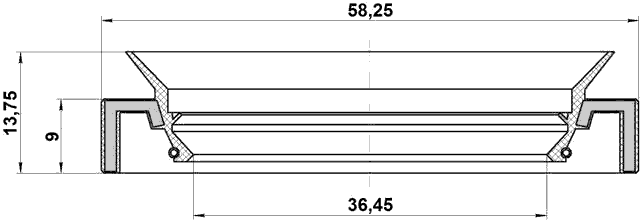 95HAY-38580914C - DRIVE SHAFT OIL SEAL 36.45X58.25X9X13.75