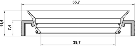 95HAY-41550712X - HALF SHAFT OIL SEAL 39.7X55.7X7.4X11.6