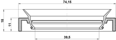 95HAY-41741118C - DRIVE SHAFT OIL SEAL 39.5X74.15X11X18