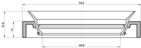 95HAY-45741118R - OIL SEAL TRANSAXLE CASE 43.6X74.2X11X17.5