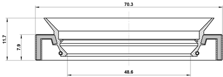 95HAY-50700812R - OIL SEAL TRANSAXLE CASE 48.6X70.3X7.9X11.7