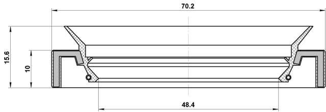 95HAY-50701016R - OIL SEAL TRANSAXLE CASE 48.4X70.2X10X15.6