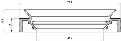 95HAY-50701016R - OIL SEAL TRANSAXLE CASE 48.4X70.2X10X15.6