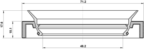 95HAY-50711017R - DRIVE SHAFT OIL SEAL 48.2X71.2X10.1X17.6