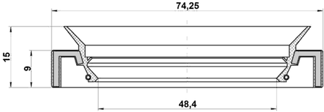 95HAY-50740915C - DRIVE SHAFT OIL SEAL 48.4X74.25X9X15