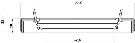 95HBS-34631022L - DRIVE SHAFT OIL SEAL 32.8X63.2X10X22