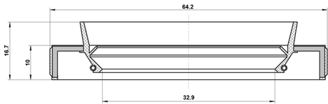 95HBS-34641017C - DRIVE SHAFT OIL SEAL 32.9X64.2X10X16.7