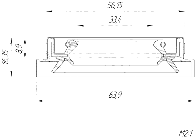 95HBS-35560916X - DRIVE SHAFT OIL SEAL 33.4X56.15X8.9X16.35