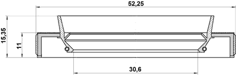 95HBY-32521115X - DRIVE SHAFT OIL SEAL 30.6X52.25X11X15.35