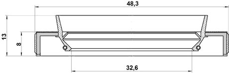 95HBY-34480813R - DRIVE SHAFT OIL SEAL 32.6X48.3X8X13