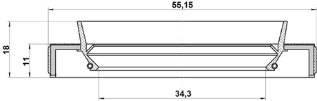 95HBY-36551118X - DRIVE SHAFT OIL SEAL 34.3X55.15X11X18