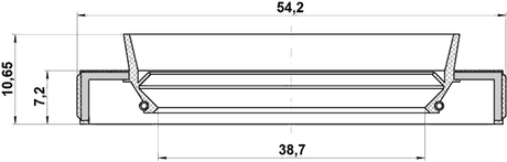 95HBY-40540711R - DRIVE SHAFT OIL SEAL 38.7X54.2X7.2X10.65
