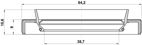 95HBY-40640916R - DRIVE SHAFT OIL SEAL 40X64X9X15.6